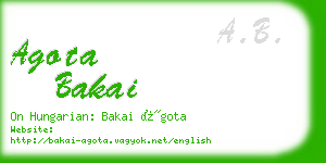 agota bakai business card